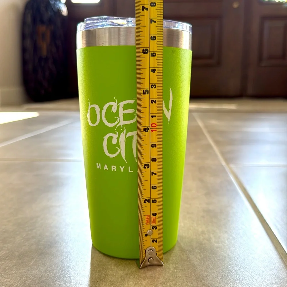 Ocean City, Maryland Stainless Steel 20 oz. Lime Green Insulated Tumbler